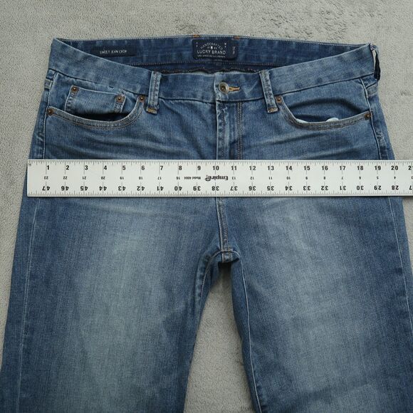 Lucky Brand Jeans Women's Size 14/32 Blue Mid-Rise Sweet Crop Denim 24.5" Inseam - Picture 7 of 16